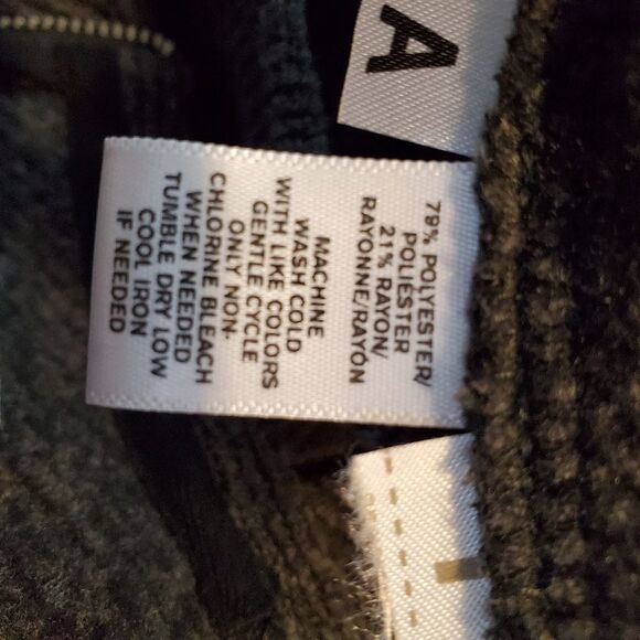 Lou & Grey Ribbed Paneled Soft Back Zip Sweater Dress Gray XS - Picture 5 of 5